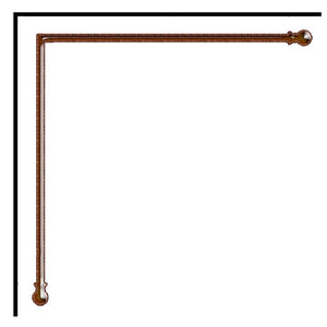 Custom Corner Drapery Rod-Hardware | Iron Accents