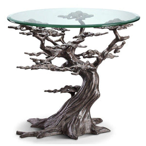 Cypress Tree End Table-Decor | Iron Accents