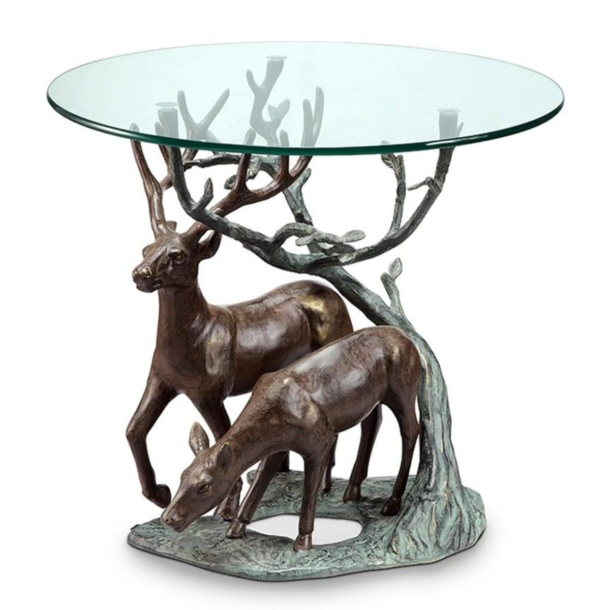 Deer End Table-Decor | Iron Accents