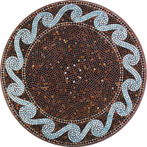 Oasis Mosaic Table Tops-Iron Accents