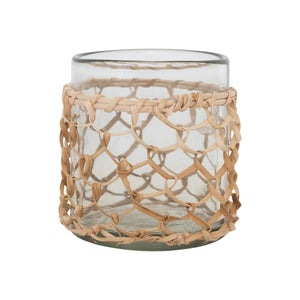 Rattan Wrapped Votive Holders