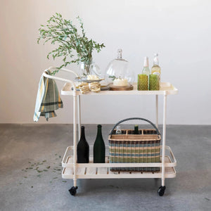 Vintage Style 2-Tier Bar Cart