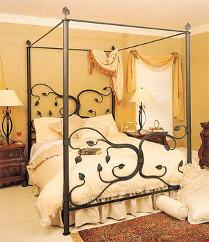 Eden Isle Iron Canopy Bed-Iron Accents