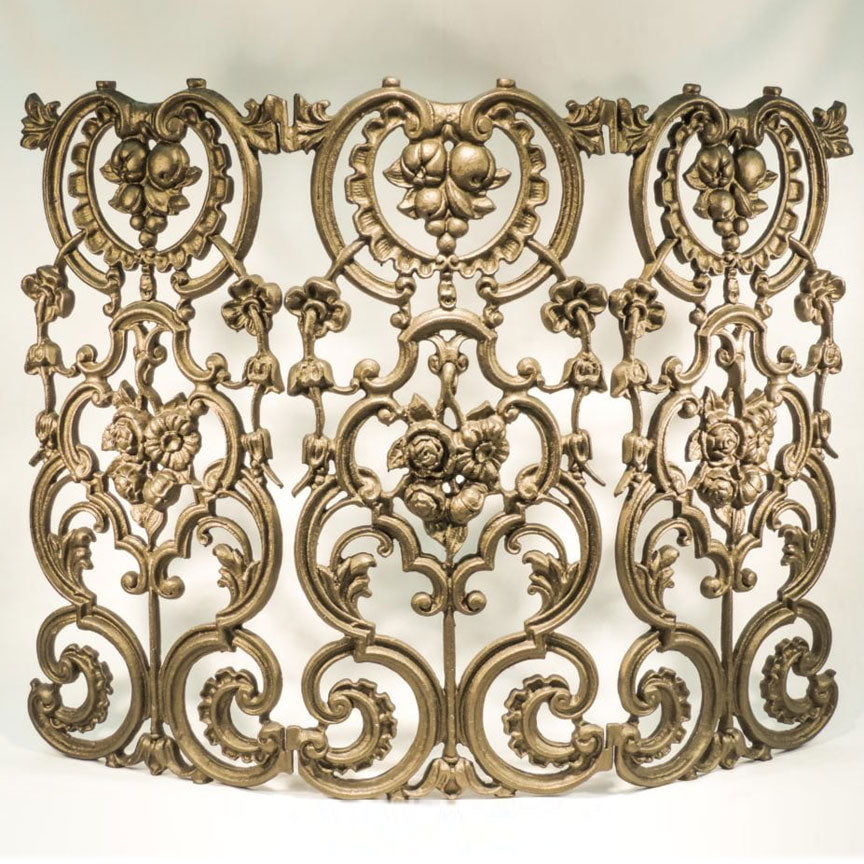 Elegance Fireplace Screen-Iron Accents