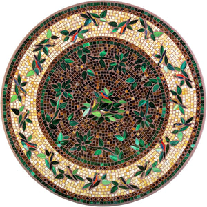 Finch Mosaic Table Tops-Iron Accents