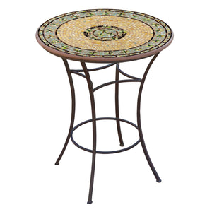 Malibu Mosaic High Dining Table-Iron Accents