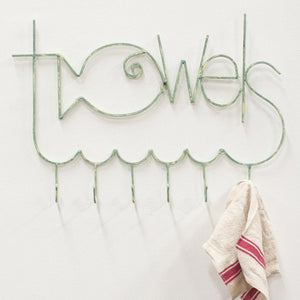 Fish Shaped Towel Rack-Wall | Iron Accents