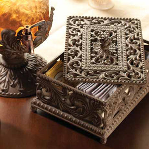 Five-Section Divided Tea Box-Iron Accents