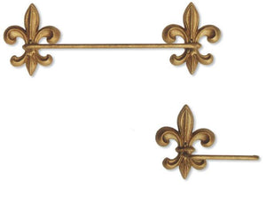 Fleur de Lis Towel Bar-Iron Accents