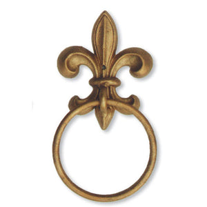 Fleur de Lis Towel Ring-Iron Accents