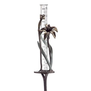 Flower & Bee Rain Gauge-Garden | Iron Accents