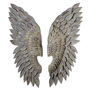 Greywash Angel Wings (Set-2)-Iron Accents