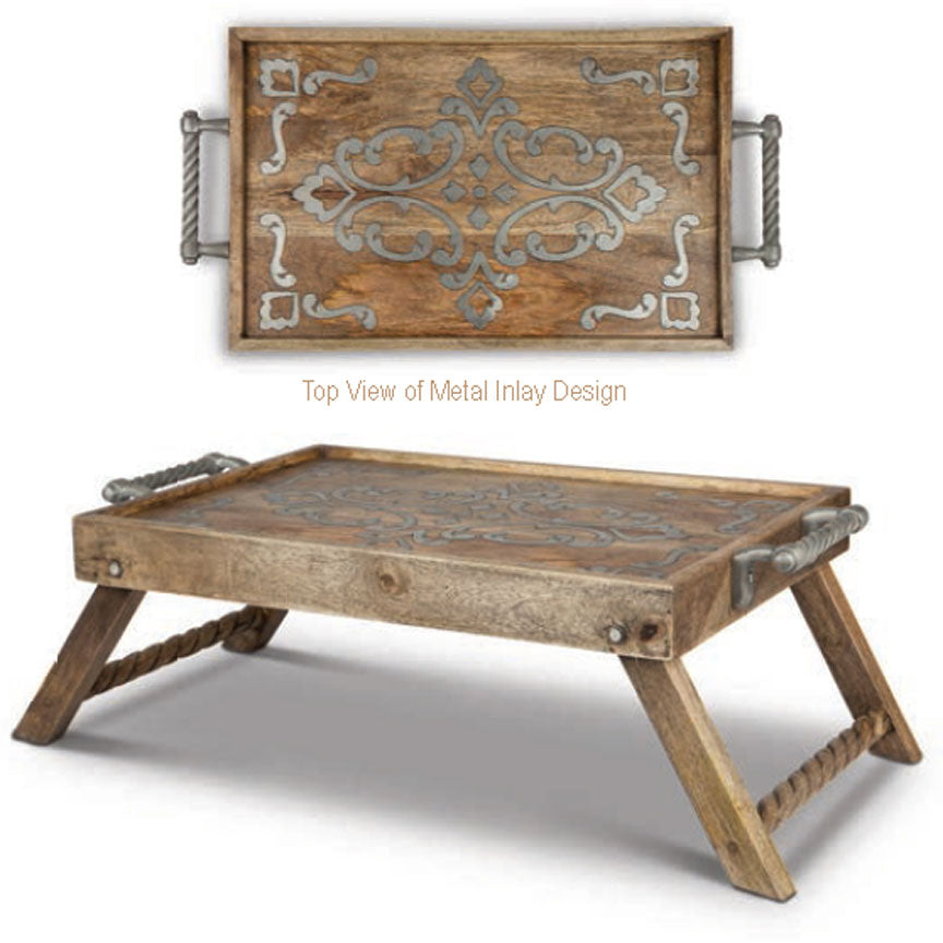 Heritage Serving / Bed Tray-Iron Accents