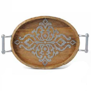 Heritage Oval Tray - Medium-Iron Accents