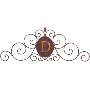 Horizontal Monogram Wall Grill-Iron Accents