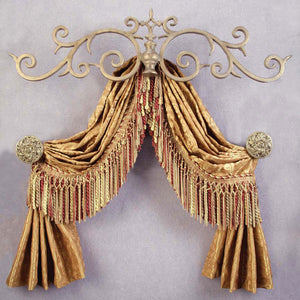 Imperial Metal Drapery Topper-Iron Accents