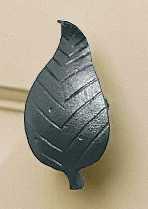 Leaf Hand Forged Iron Knob-Iron Accents