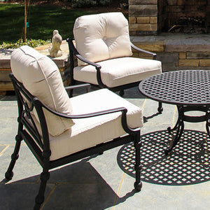Leon Deep Seating Chair-Iron Accents