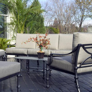 Leon Deep Seating Sofa-Iron Accents