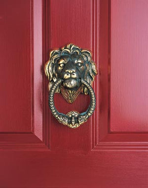 Lion Door Knocker-Iron Accents