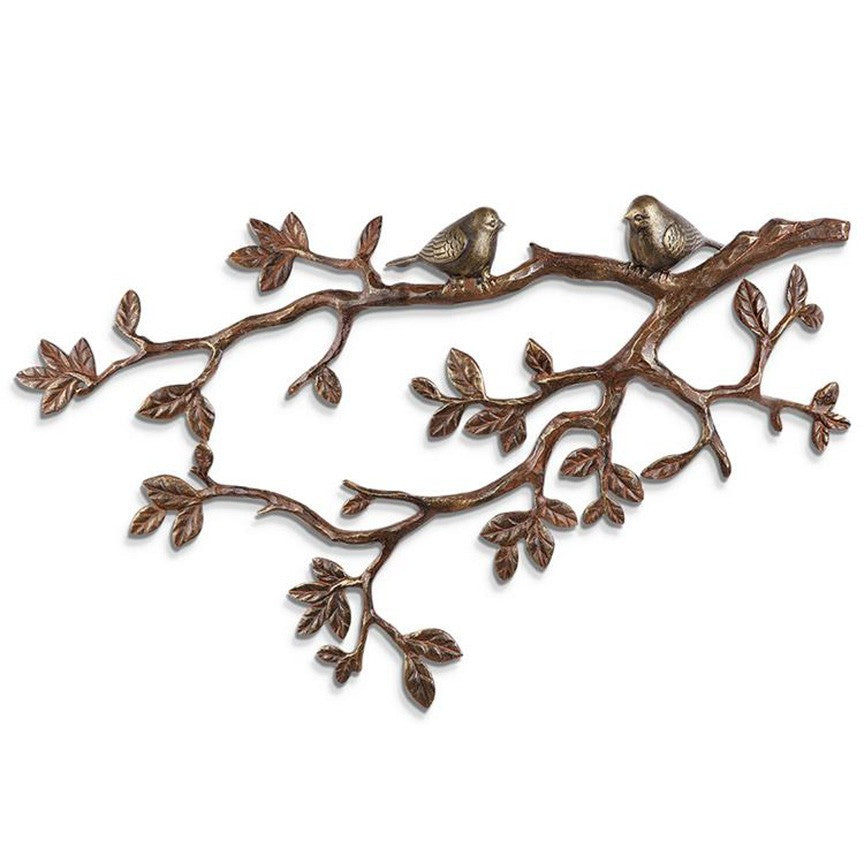 Lovebirds on Branch Wall Decor-Iron Accents