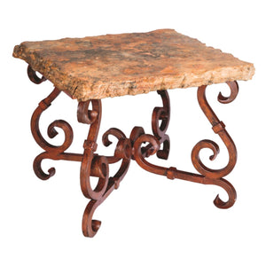 French Square End Table - Marble