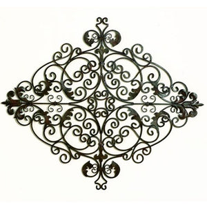 Manor Scroll Wall Grill-Iron Accents