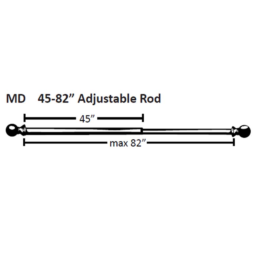 Medium Adjustable Drapery Rod-Iron Accents