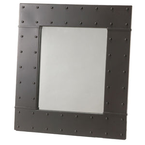 Merrimack Rivet Wall Mirror-Iron Accents