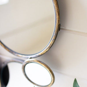 Metal Bubbles Mirror-Wall | Iron Accents