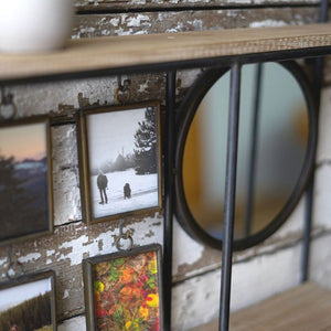 Mirror Wall Shelf With Frames-Decor | Iron Accents