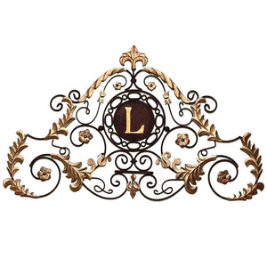 Monogrammed Palace Wall Grill-Iron Accents