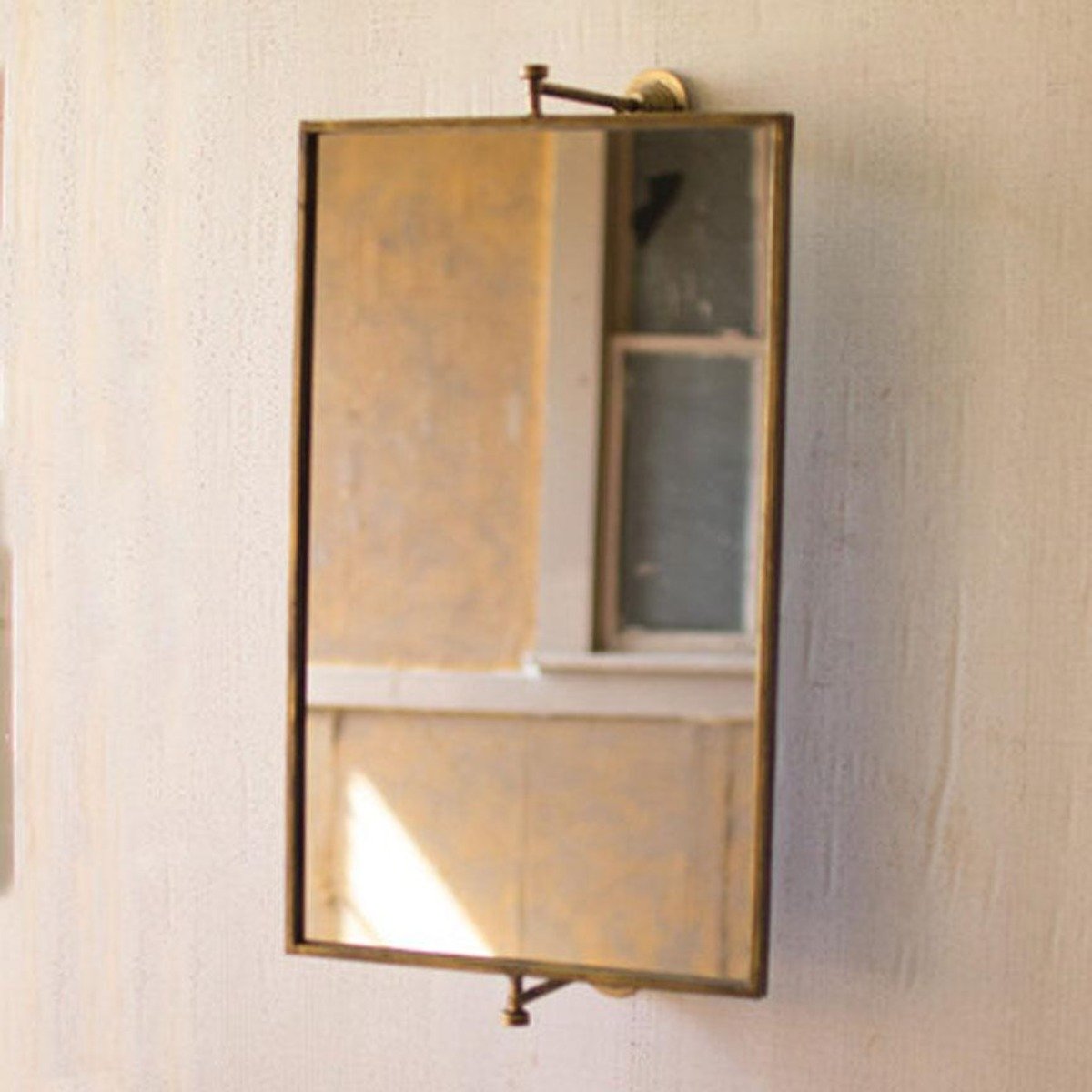 Moveable Metal Framed Mirror-Wall | Iron Accents
