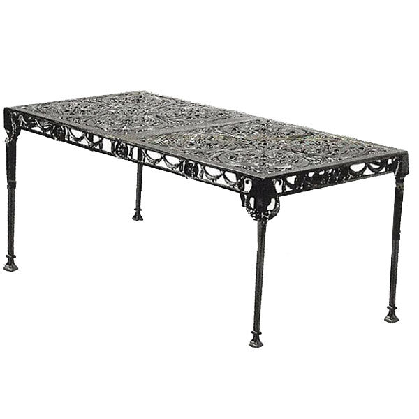 Neptune Dining Table-Iron Accents