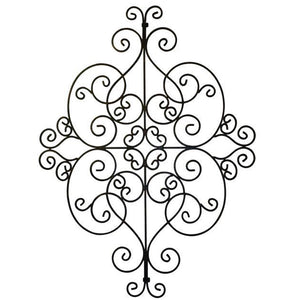 Oversized Scroll Wall Design-Iron Accents