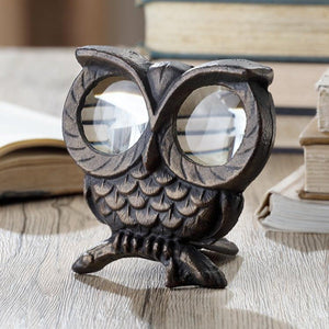 Owl Desktop Magnifier-Decor | Iron Accents