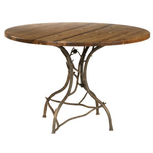 Pine Breakfast Table-Iron Accents