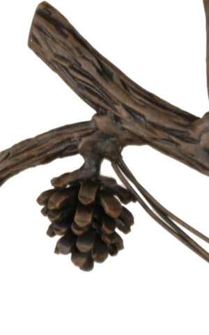 Pine Candle Wall Sconce-Iron Accents