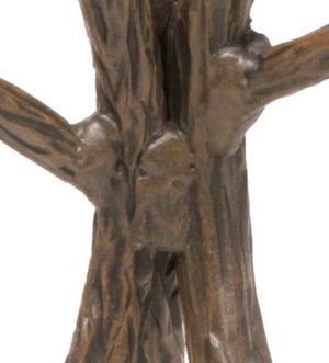 Pine Hand Forged Candelabra-Iron Accents