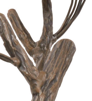 Pine Hand Forged Candelabra-Iron Accents