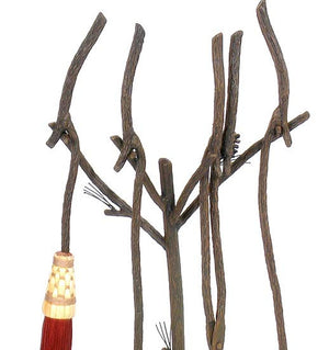 Pine Wrought Iron Fire Tools-Iron Accents