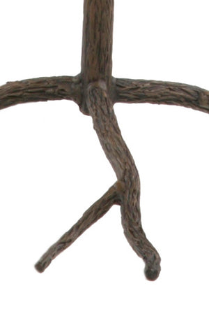 Pine Wrought Iron Floor Lamp-Iron Accents