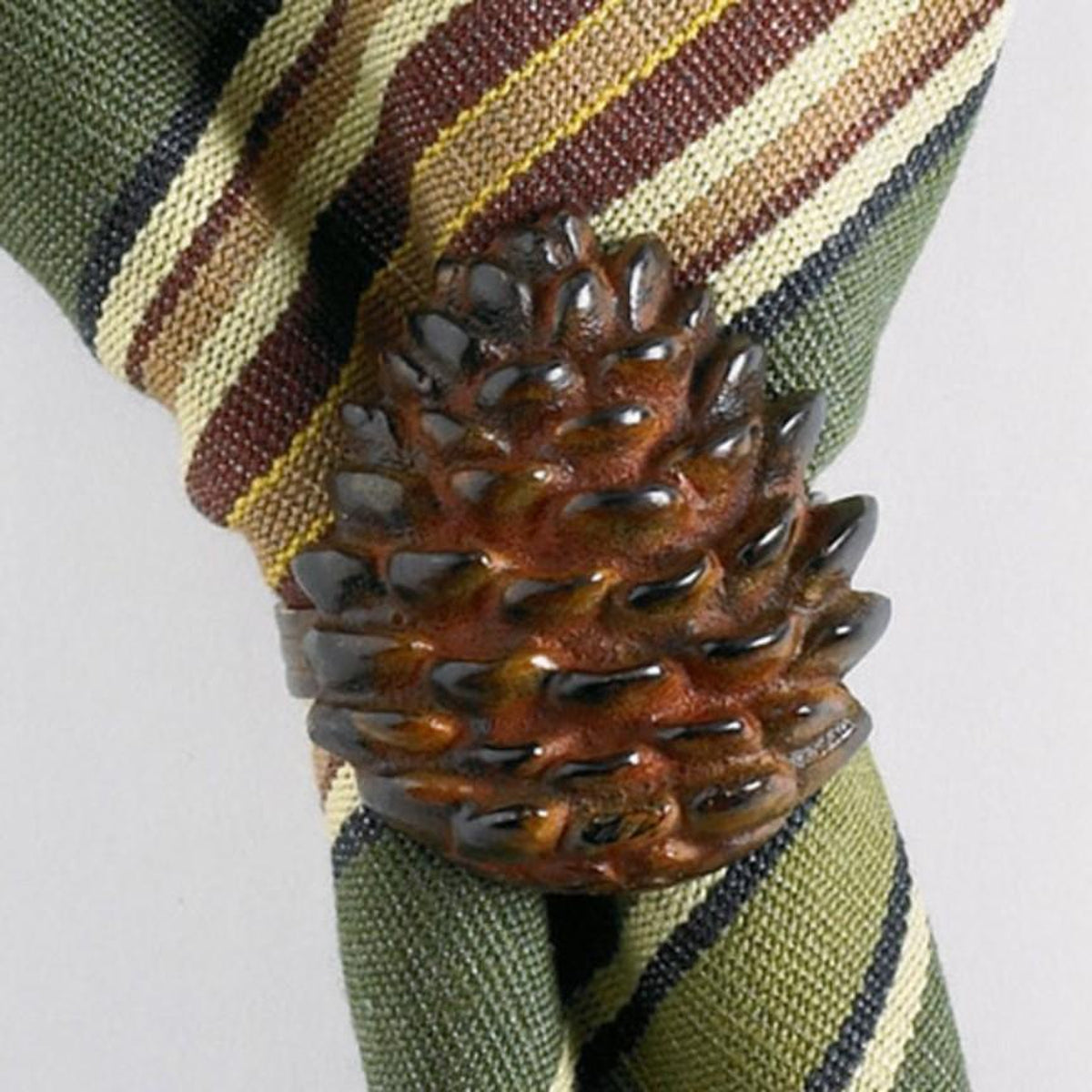 Pinecone Napkin Rings (Set-4)-Iron Accents