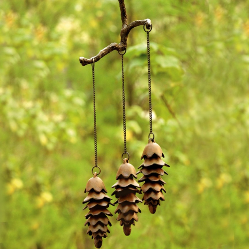Pinecone Wind Chime - Triple-Iron Accents