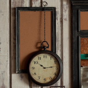 Pocket Watch Wall Clock-Iron Accents