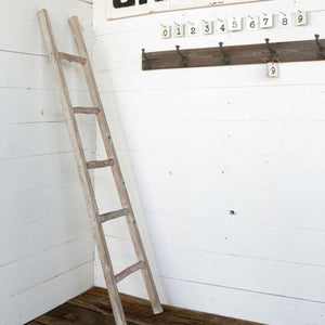 Primitive Wooden Display Ladder-Iron Accents