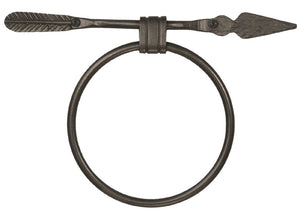 Quapaw Towel Ring-Iron Accents