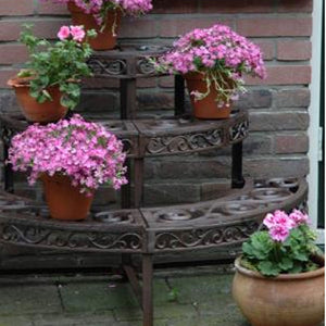 Quarter Round Plant Shelf-Iron Accents