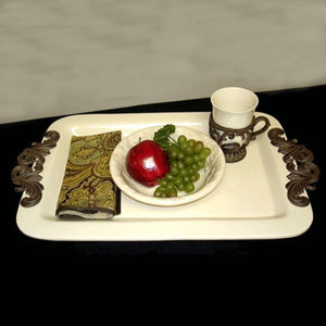 Rectangular Tray-Iron Accents