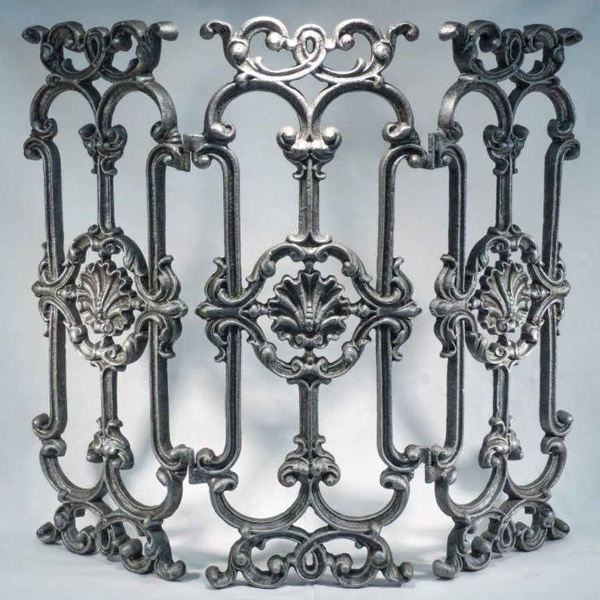 Rococo Fireplace Screen-Iron Accents